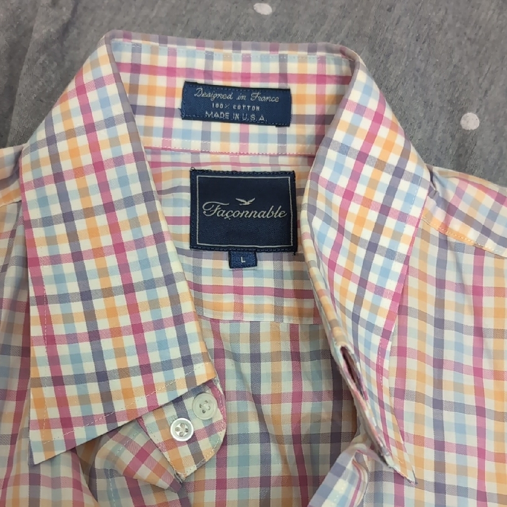 Faconnable Multicolor Checkered Men's Shirt